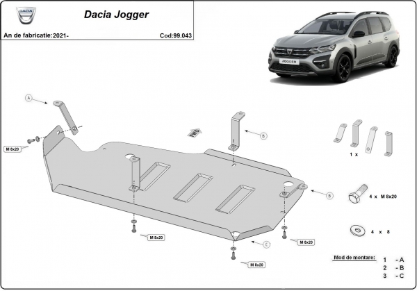 Scut rezervor Dacia Jogger 