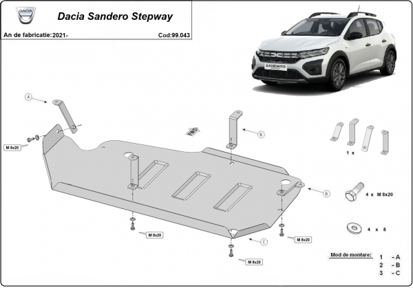 Scut rezervor Dacia Sandero Stepway 