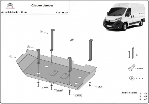 Scut rezervor AdBlue Citroen Jumper 