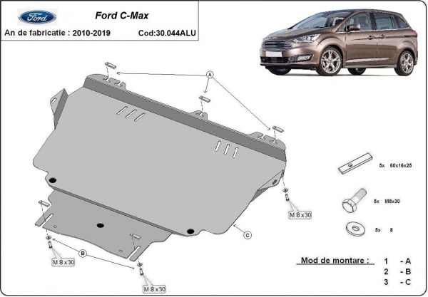 Scut motor din aluminiu Ford C-max 