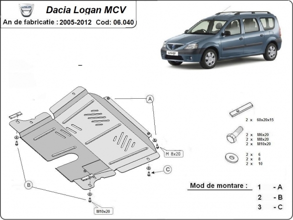 Scut motor Dacia Logan 1 MCV 