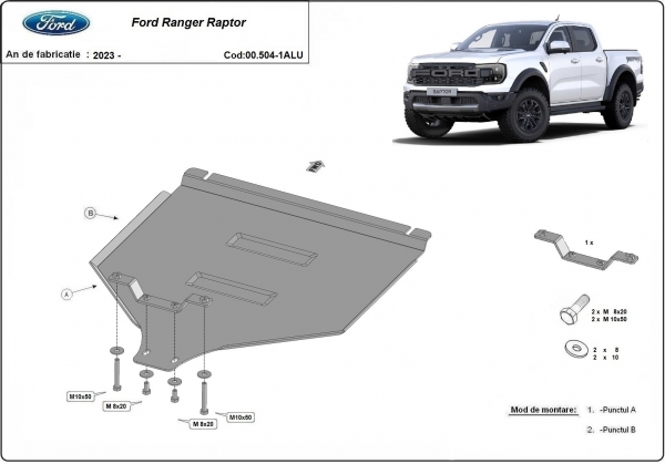 Scut cutie de viteză din aluminiu Ford Ranger Raptor  
