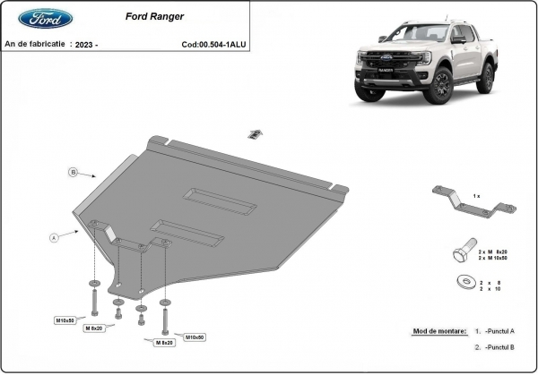 Scut cutie de viteză din aluminiu Ford Ranger 