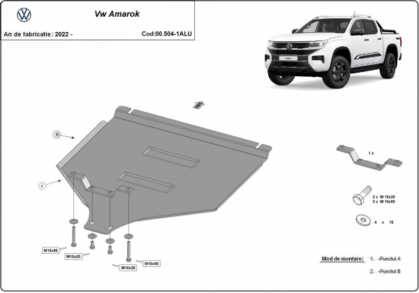 Scut cutie de viteză din aluminiu Volkswagen Amarok 