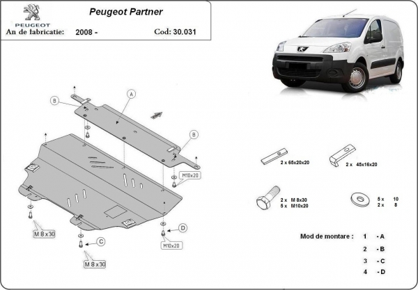 Scut motor Peugeot Partner Tepee 
