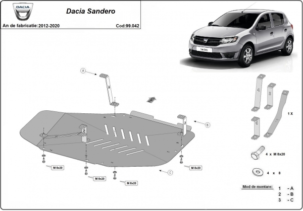 Scut rezervor Dacia Sandero 