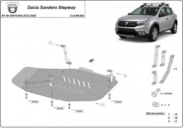 Scut rezervor Dacia Sandero Stepway 