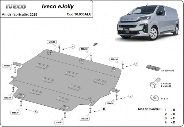 Scut motor din aluminiu Iveco eJolly 