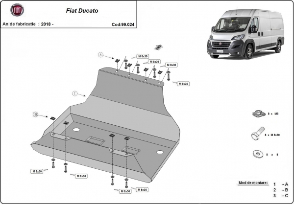 Scut rezervor Fiat Ducato 