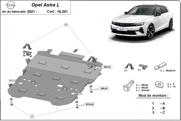 Scut motor Opel Astra L 