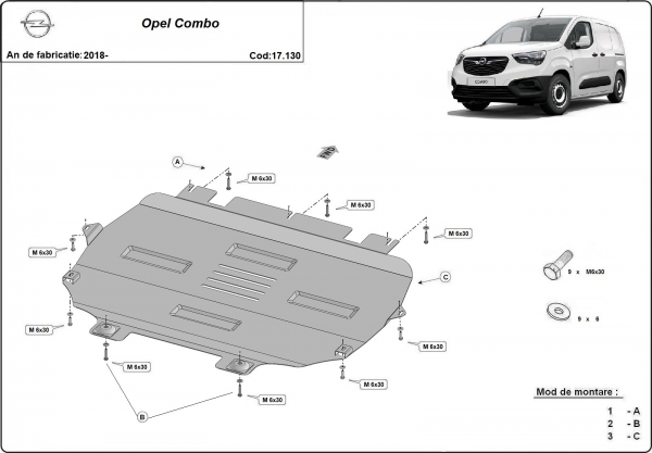 Scut motor Opel Combo 
