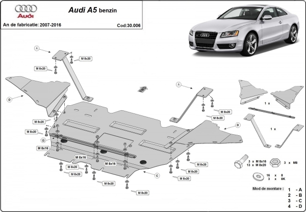 Scut motor Audi A5 - benzină 