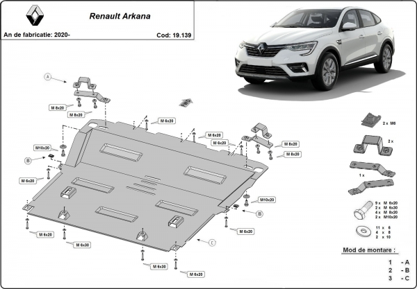 Scut motor Renault Arkana 