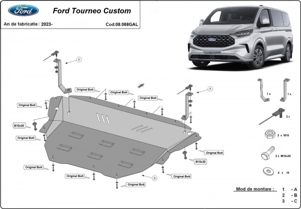 Scut motor galvanizat Ford Tourneo Custom 