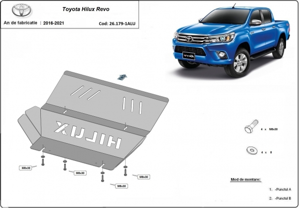 Scut radiator din aluminiu Toyota Hilux Revo 