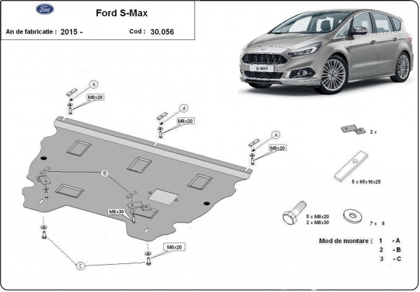 Scut motor Ford S-Max după 2015 