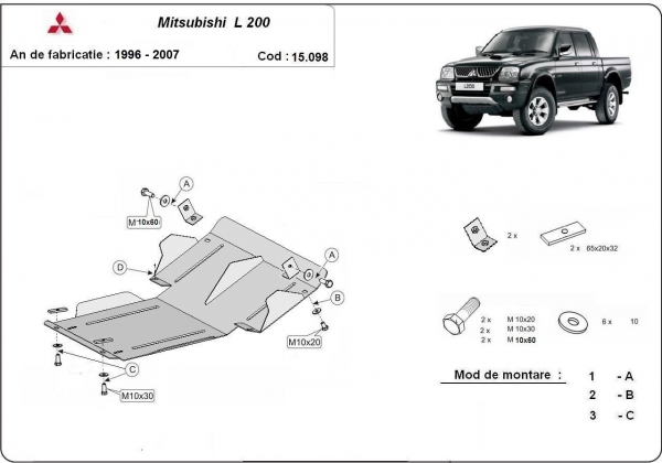 Scut motor Mitsubishi L200 