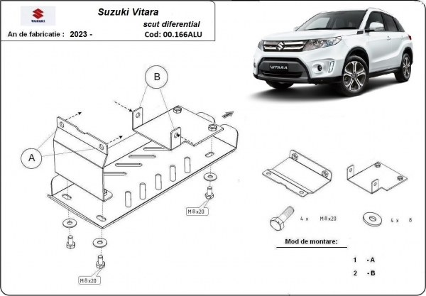 Set de scuturi din aluminiu  Suzuki Vitara 