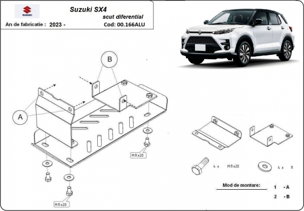 Set de scuturi din aluminiu  Suzuki SX 4 