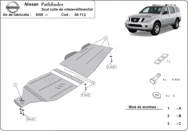 Scut cutie de viteză și reductor Nissan Pathfinder 