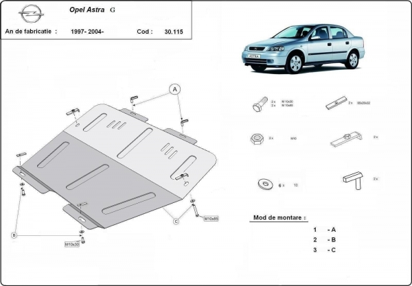 Scut motor Opel Astra G 