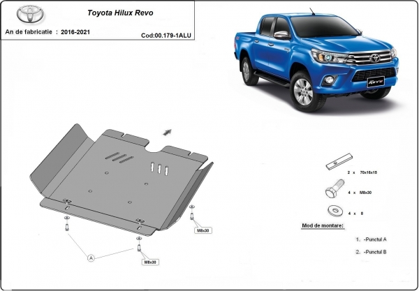 Scut cutie de viteză din aluminiu Toyota Hilux Revo 