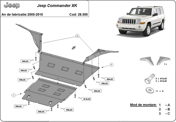 Scut motor Jeep Commander 