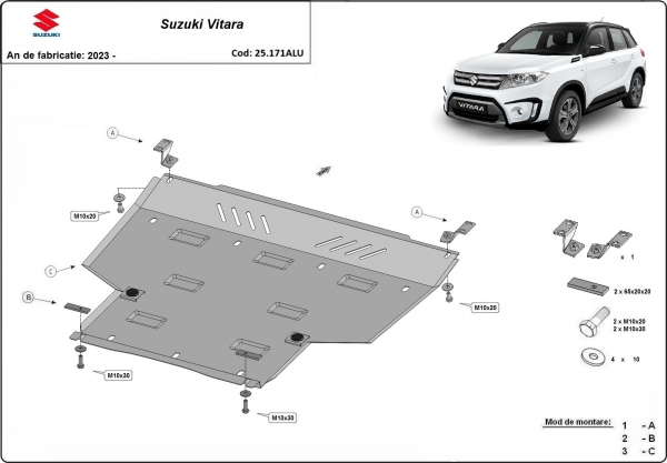 Scut motor din aluminiu Suzuki Vitara 