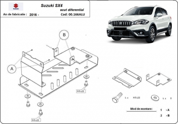 Scut diferențial din aluminiu Suzuki SX4 