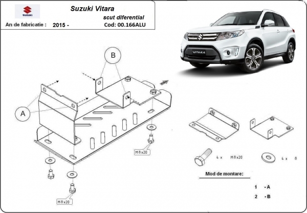 Scut diferențial din aluminiu Suzuki Vitara 