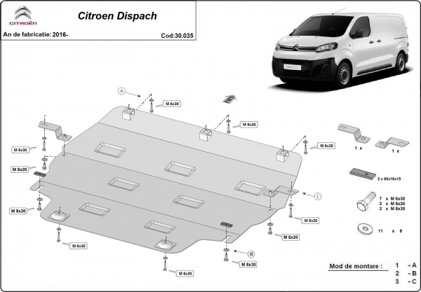 Scut motor Citroen Dispatch 