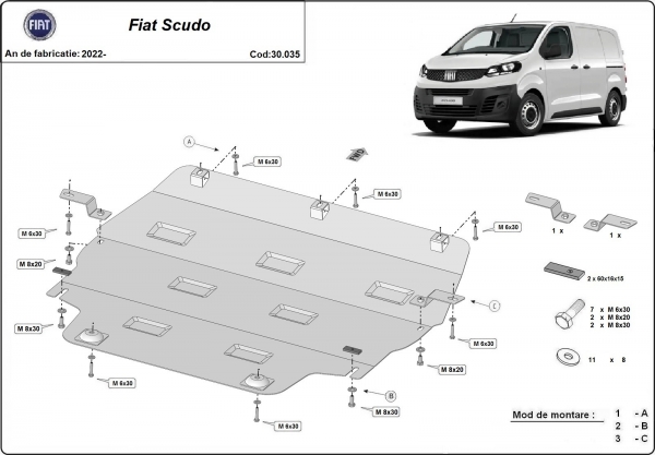 Scut motor Fiat Scudo 