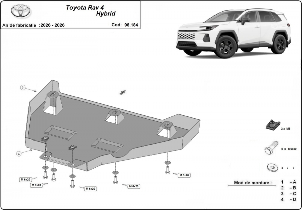 Scut Diferential spate Toyota Rav4 Hybrid 