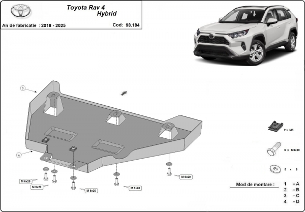 Scut Diferential spate Toyota Rav4 Hybrid 