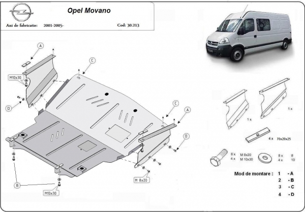 Scut motor Opel Movano 
