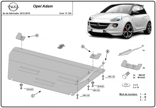 Scut motor Opel Adam 