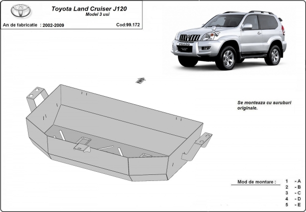 Scut rezervor Toyota Land Cruiser J120 - Model 3 uși 3