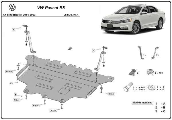 Scut motor Volkswagen Passat B8  