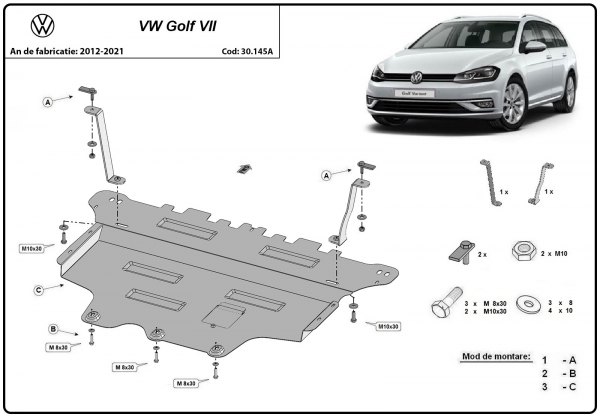 Scut motor și cutie de viteză VW Golf 7 3