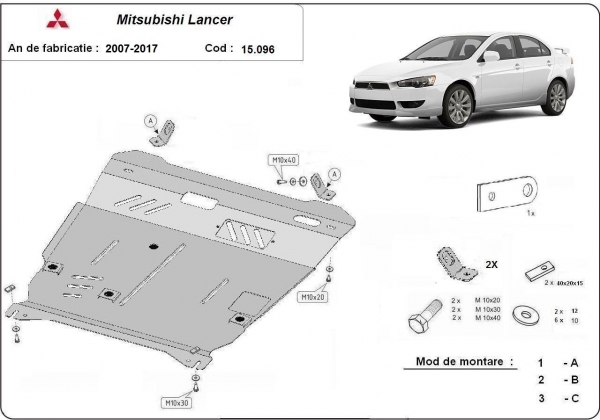 Scut motor și cutie de viteză Mitsubishi Lancer 