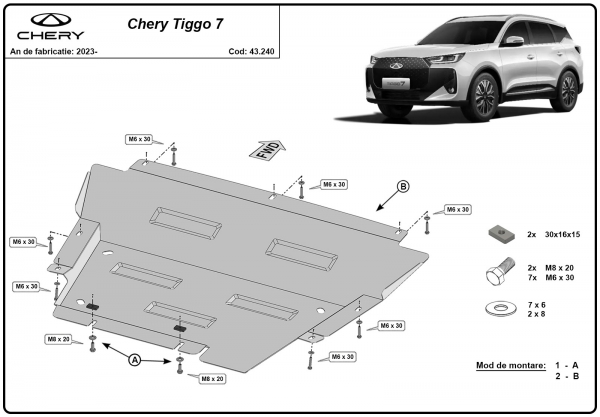 Scut motor Chery Tiggo 7  