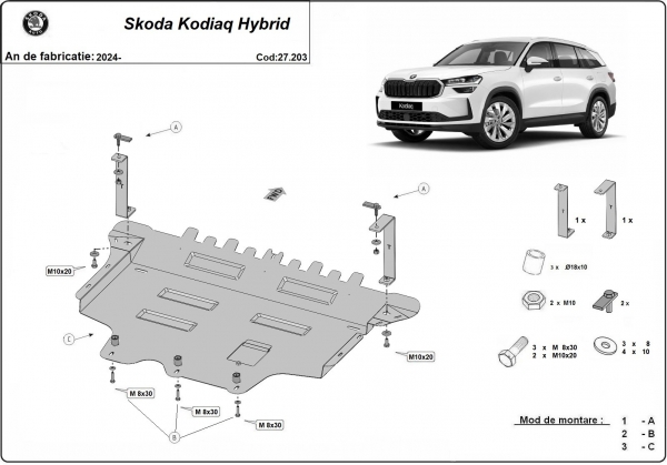 Scut motor Skoda Kodiaq Hybrid 