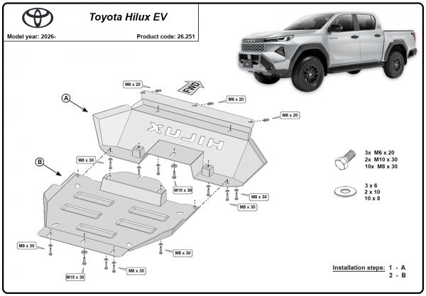 Scut motor metalic Toyota Hilux EV 3