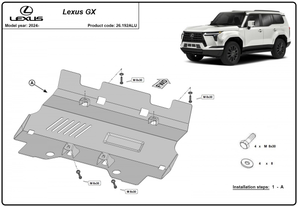 Scut radiator din aluminiu Lexus GX 3