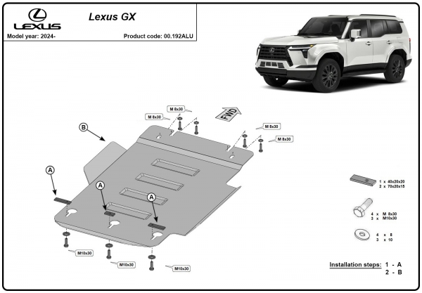 Scut cutie de viteză din aluminiu Lexus GX 3