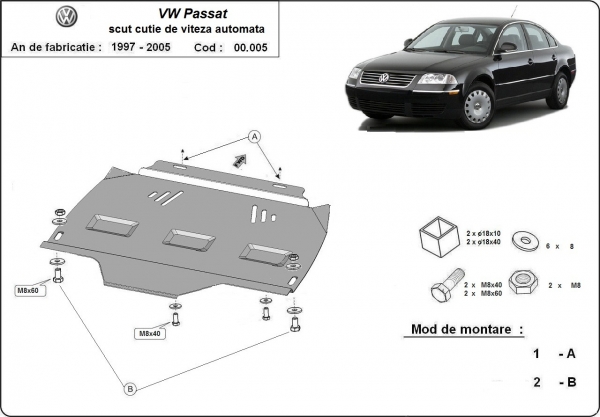 Scut cutie de viteză automată VW Passat B5, B5.5 3