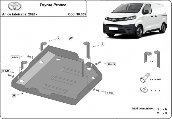 Scut rezervor AdBlue Toyota Proace 3