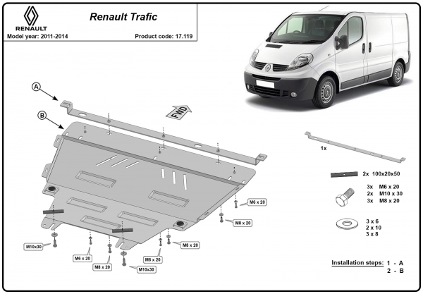 Scut motor Renault Trafic ( 2011-2014) 3