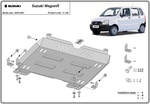 Scut motor și cutie de viteză Suzuki Wagon R+ 3