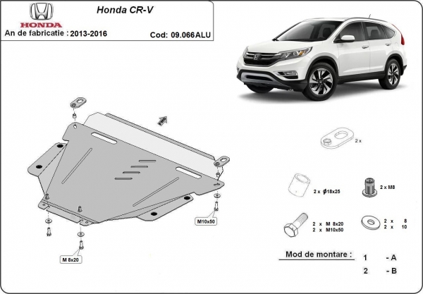 Scut motor din aluminiu Honda CR-V 3